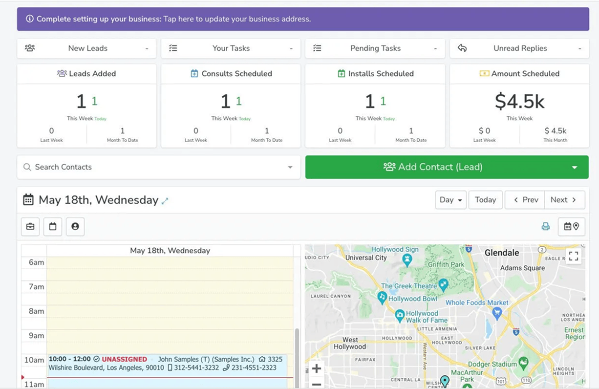 Tint Wiz tint CRM proposal and quoting screen